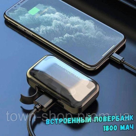 Беспроводные bluetooth наушники True Wireless F9-5 TWS с встроенным Power Bank | Зображення 4