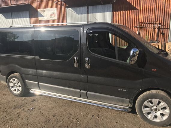 Бокові пороги Premium (2 шт., нерж.) 60 мм, довга база для Renault Trafic 2001-2015 рр | Зображення 3