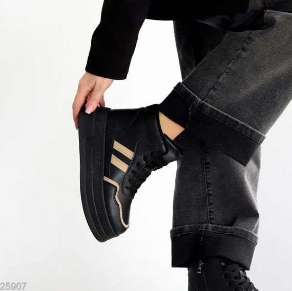 Черные зимние хайтопы на платформе цвет на выбор | Зображення 8