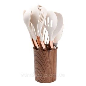 Набір кухонного приладдя з підставкою 11 шт кухарський набір 32 см • 28 см • 24 см HP27475