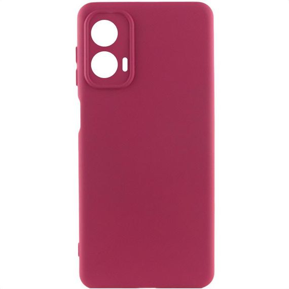 Чохол TPU GETMAN Liquid Silk Full Camera для Motorola Moto G24 Бордовий / Marsala