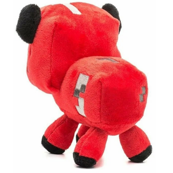 Плюшева іграшка Грибна Корова Майнкрафт 21 см, червона корова з білими плямами на спині | Зображення 9