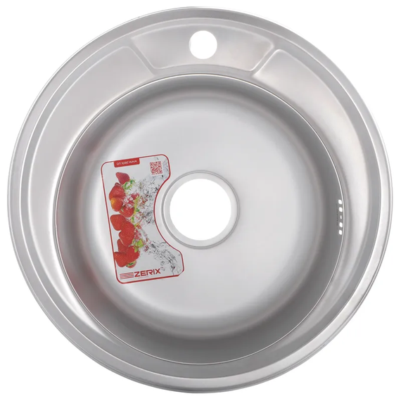 Майка кухонна Zerix Z490-08-180E (Satin) (ZX1584)