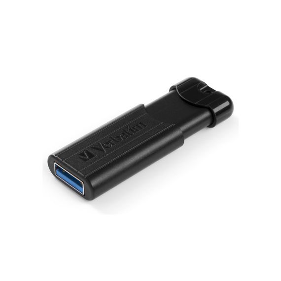 USB флеш накопичувач Verbatim 16GB PinStripe Black USB 3.2 (49316) | Зображення 1