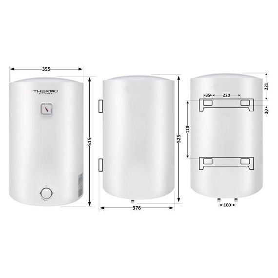Водонагреватель электрический Thermo Alliance 30 л универсальный, мокрый ТЭН 1,5 кВт D30VH15Q1 | Зображення 1
