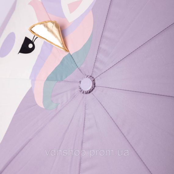 Класична дитяча парасолька-тростина механічна з поліестеру міцна надійна 8 спиць діаметр 89 см Фіолетовий HP-23-12V | Зображення 1