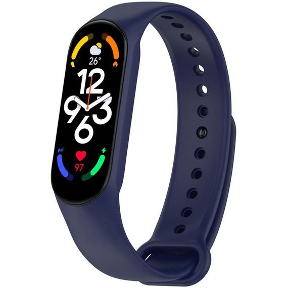 Силиконовый ремешок для Xiaomi Mi Band 7/6/5/4/3 Темно-синий / Midnight blue