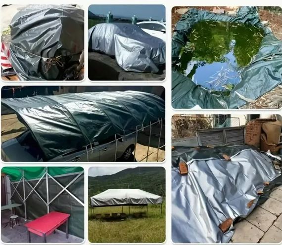 Тент тарпауліновий Shadow з металевими люверсами 200 г/м² 8 х 12 м сірий (TTSH00016) | Зображення 7