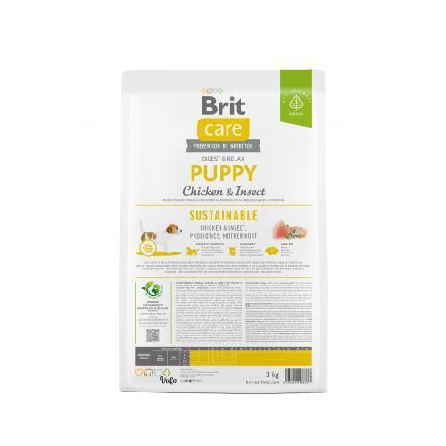 Сухой корм Brit Care Dog Sustainable Puppy для щенков, с курицей и насекомыми, 3 кг | Зображення 3