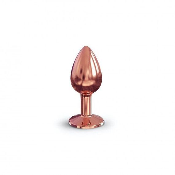 Металева анальна пробка із прикрасою у вигляді кристалу Dorcel - Diamond Plug Rose Gold S Sex Aura | Зображення 1