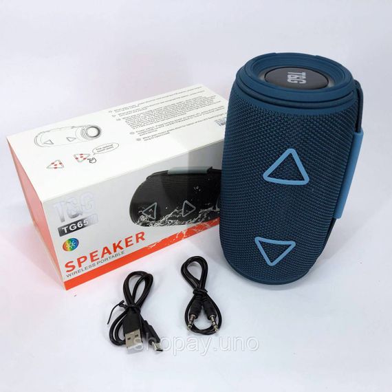 Bluetooth-колонка TG657 з RGB підсвічуванням 1500 mAh, музичні стовпчики для вулиці. Колір: синій | Зображення 5