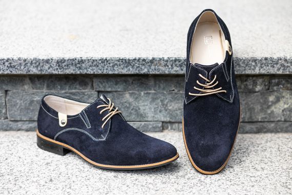 Туфлі замшеві сині Lucky Choice 42 розмір | Зображення 1