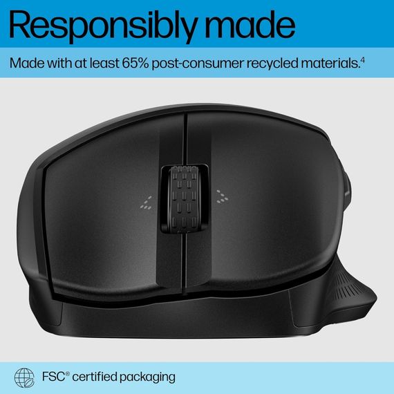 Мишка HP 480 Comfort Bluetooth Black (8T6M3AA) | Зображення 4