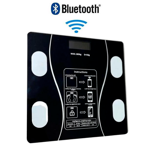 Умные смарт весы напольные 17А с приложением Bluetooth, до 180 кг (0,05 кг)