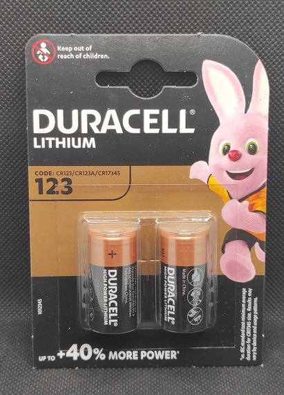 Литиевая батарейка Duracell CR123A (2шт.) | Зображення 1