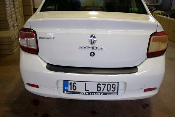 Накладка на задній бампер EuroCap (ABS) для Renault Logan III 2013-2024 рр | Зображення 7