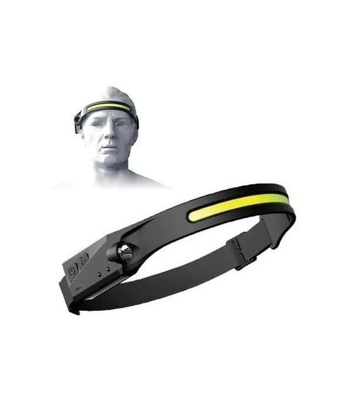 Фонарик налобный G28 (1808) XPE+COB с встроенным аккумулятором и датчиком движения Черный | Зображення 3
