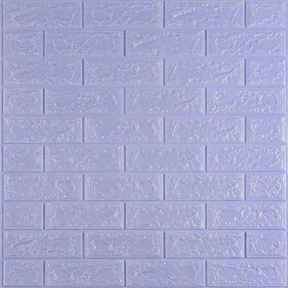 3D панель самоклеюча 700х770х5мм цегла світло - фіолетова (015-5) SW-00000083