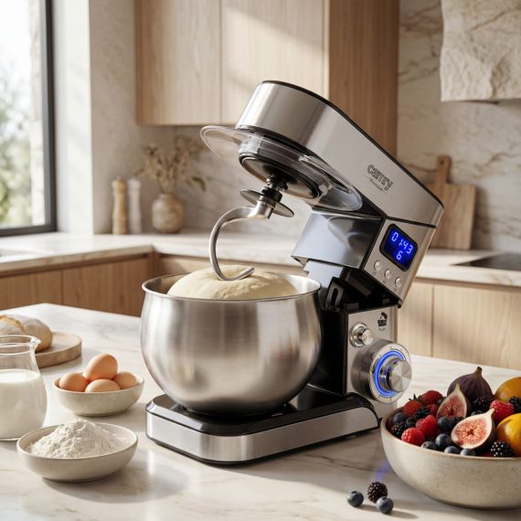 Планетарний міксер тістоміс Camry CR 4223 LCD з чашею 5 л, міксер для замішування тіста 2000 Вт | Зображення 5