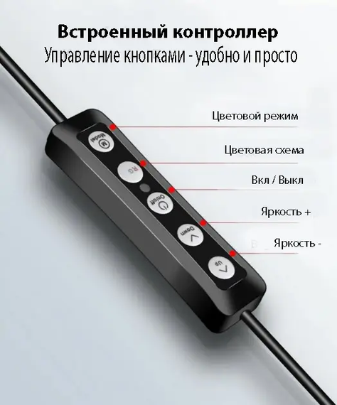 Кольцевая RGB селфи - лампа, 26 см | Зображення 3