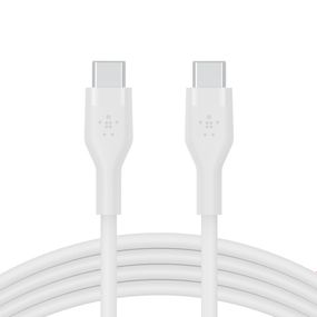 Кабель Belkin USB-С - USB-C силіконовий, з кліпсою, 2м, білий (CAB009BT2MWH)