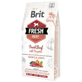 Сухой корм Brit Fresh для щенков крупных пород c говядиной и тыквой 2.5 кг