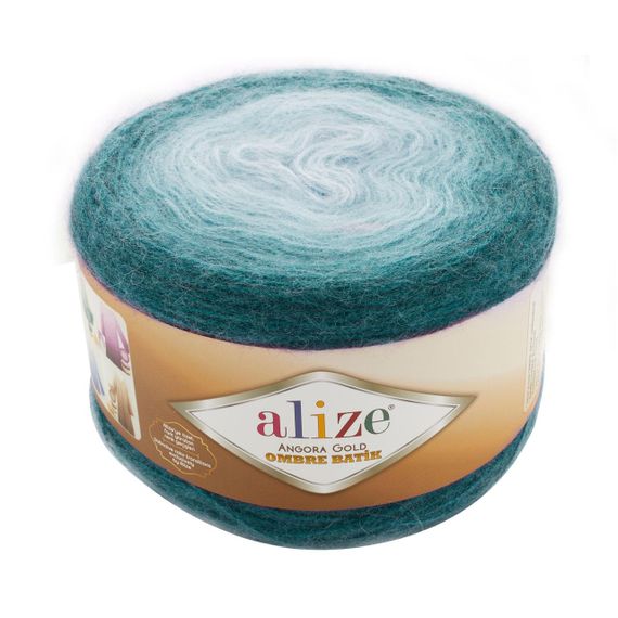 Пряжа ALIZE ANGORA GOLD OMBRE BATIK 7230 Алізе ангора голд омбре батик