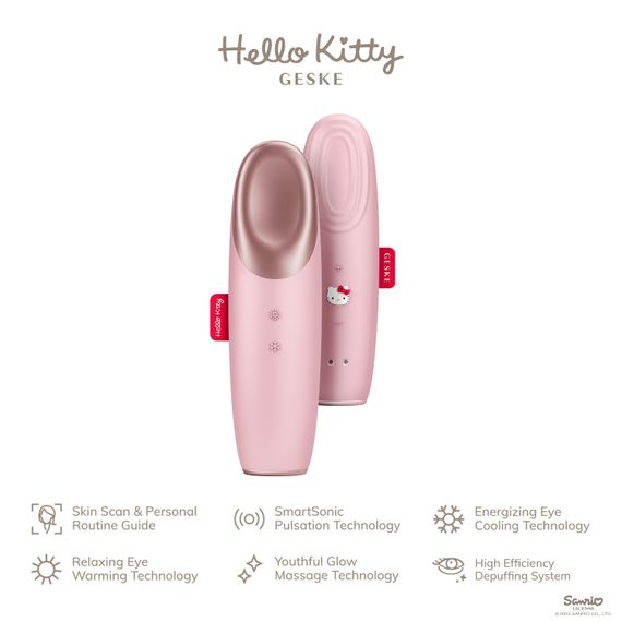 Енерджайзер для очей GESKE Warm&Cool Eye Energizer 6в1 by Hello Kitty pink, Рожевий | Зображення 1