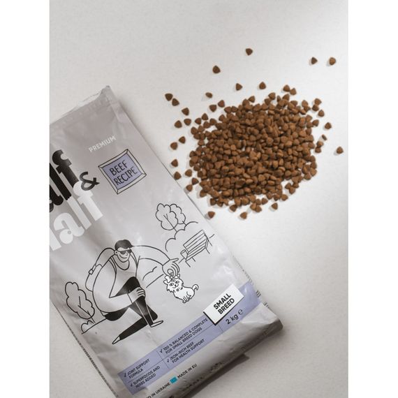 Корм сухий HalfHalf для дорослих собак маленьких порід із яловичиною 2 кг | Зображення 3