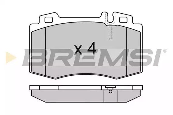 Колодки передні гальмівні W220/W163/R129-230, Bremsi (BP2986) | Зображення 2