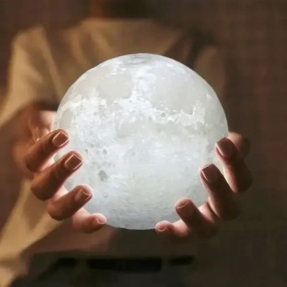 Настольный светильник луна Magic 3D Moon Light От Аккумулятора | Зображення 4
