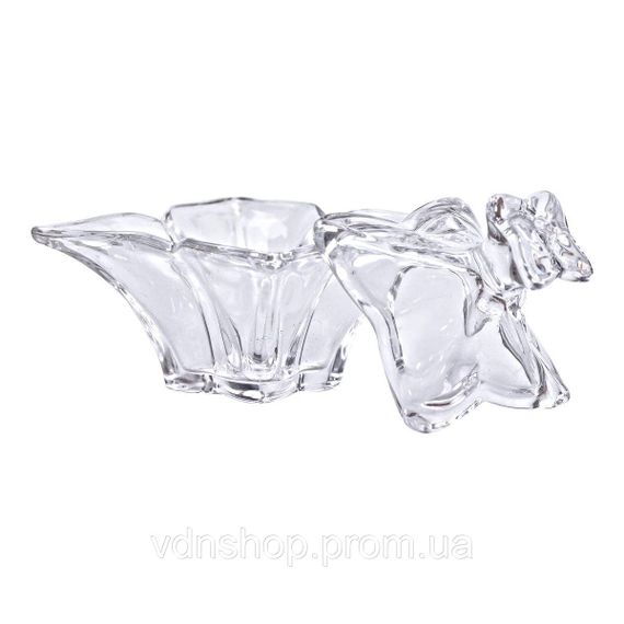 Цукорниця з кришкою 8.5×8.5×8.5 см ваза цукорниця квадратна скляна HP-4-116 | Зображення 3