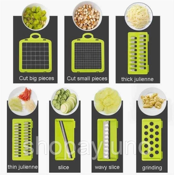 Ручна овочерізка – мультислайсер VEGGIE SLICER для подрібнення овочів та фруктів | Зображення 1
