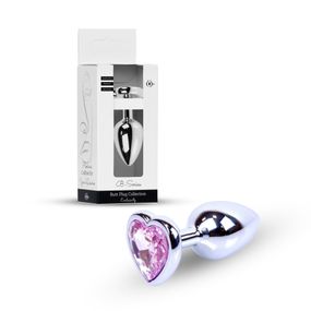 Анальна пробка - Jewellery Silver Heart Plug Light Pink