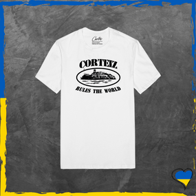 Футболка унісекс Corteiz футболка з бавовни базова Білий, XS/S