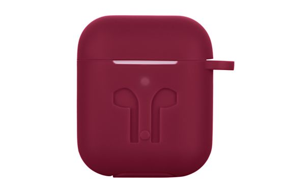 Чохол 2Е для Apple AirPods, Pure Color Silicone Imprint (3.0mm), Marsala (2E-AIR-PODS-IBPCSI-3-M)