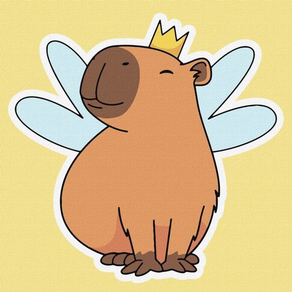 Картина по номерам "Капибара-фея" ©art_selena_ua KHO6748, 30х30 см