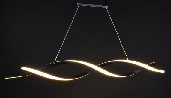 Люстра світлодіодна підвісна LED світильник для квартири на стелю лед 27327 Чорний 25-100х14х100 см. | Зображення 2