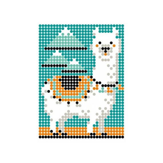 Картина за номерами стікерами в тубусі "Лама" 1200 стікерів. 1814 33х48 см | Зображення 2