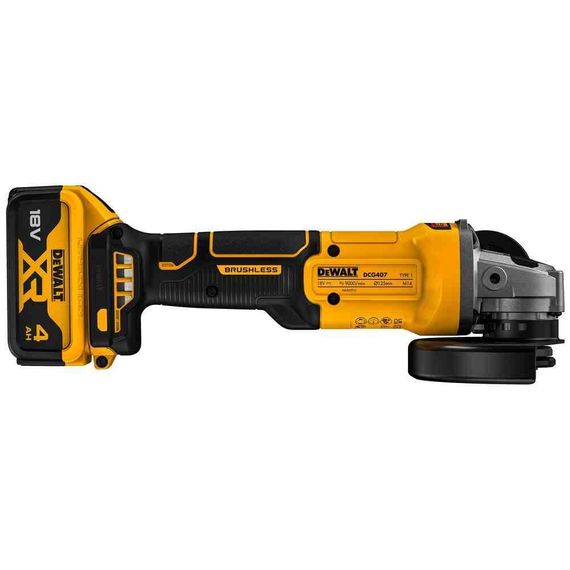 Шлифмашина угловая - болгарка аккумуляторная бесщёточная DeWALT DCG407M1T | Зображення 2