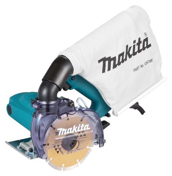 Пила дискова ручна по каменю Makita 4100KB (125 мм, 12200 об/хв, 40 мм, 1400 Вт, сухий різ)