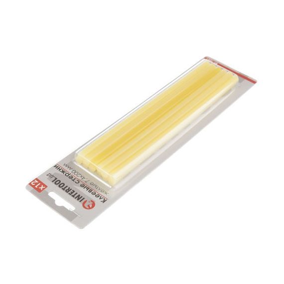 Комплект стрижнів клейових жовтих 7,4*200 мм, 12 од. INTERTOOL RT-1051 | Зображення 1