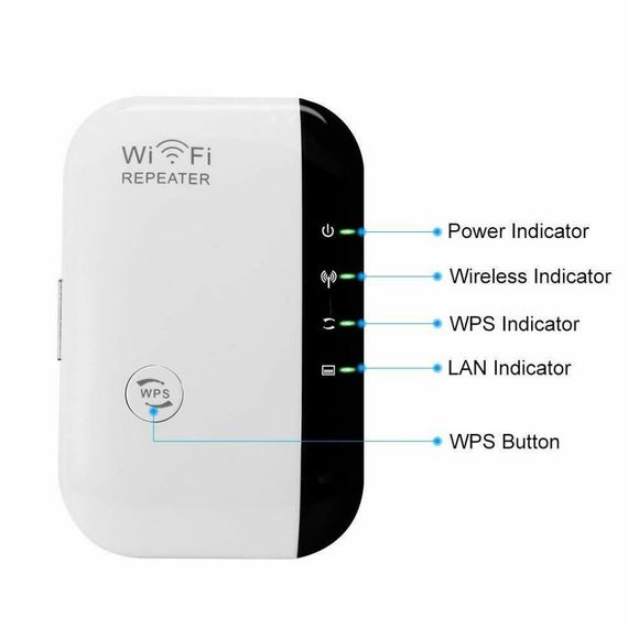 Wi-Fi ретранслятор, 300 Мбит/с, 802.11N. Белый | Зображення 8