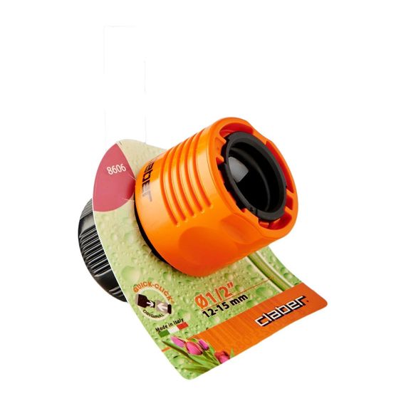 Коннектор для поливочного шланга 1/2" с системой "Aquastop" Claber 8606 | Зображення 1