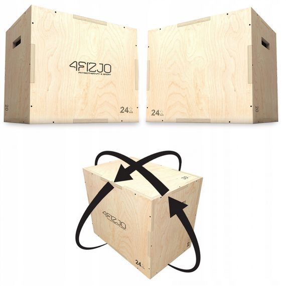 Пліометричний бокс 4FIZJO 3 в 1 75 x 60 x 50 см дерев'яний 4FJ0530 (P-5907739317469) | Зображення 3