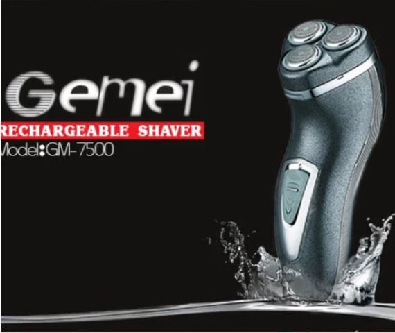 Акумуляторна чоловіча електробритва для бороди Gemei Gm-7500 роторна бритва | Зображення 2