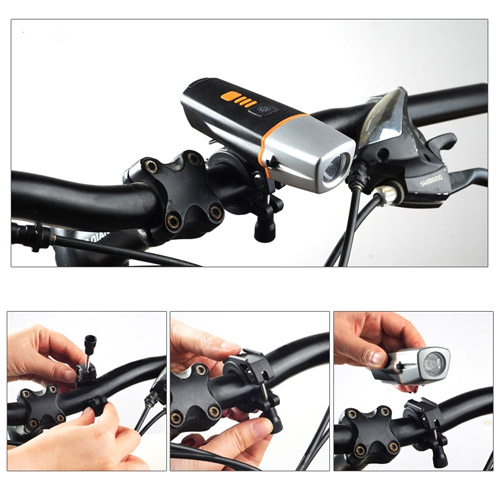 Велосипедный фонарь YBC21Pro-L2 ULTRA LIGHT, антиблик, сенсор, анти разряд, micro USB, встроенный аккумулятор | Зображення 3