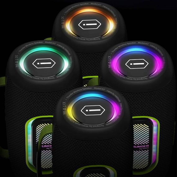 Bluetooth Колонка WIWU H7 Thunder Wireless Portable Speaker Black | Зображення 6