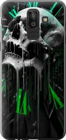 Чехол на Samsung Galaxy J8 2018 Череп-часы "4100u-1511-17620"