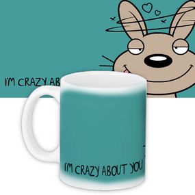 Чашка з принтом I`m crazy about you 330 мл (KR_L006)